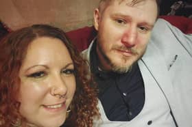 Gemma Davey and Scott Thomas have opted for a black wedding. 