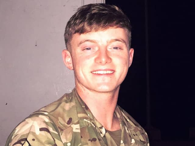 Mason Boyle in the army in Cyprus in 2019