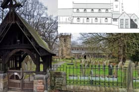 St Mary's C of E Church and inset, the proposed extension to the north elevation
