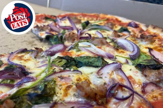 Volare's Italian sausage pizza 