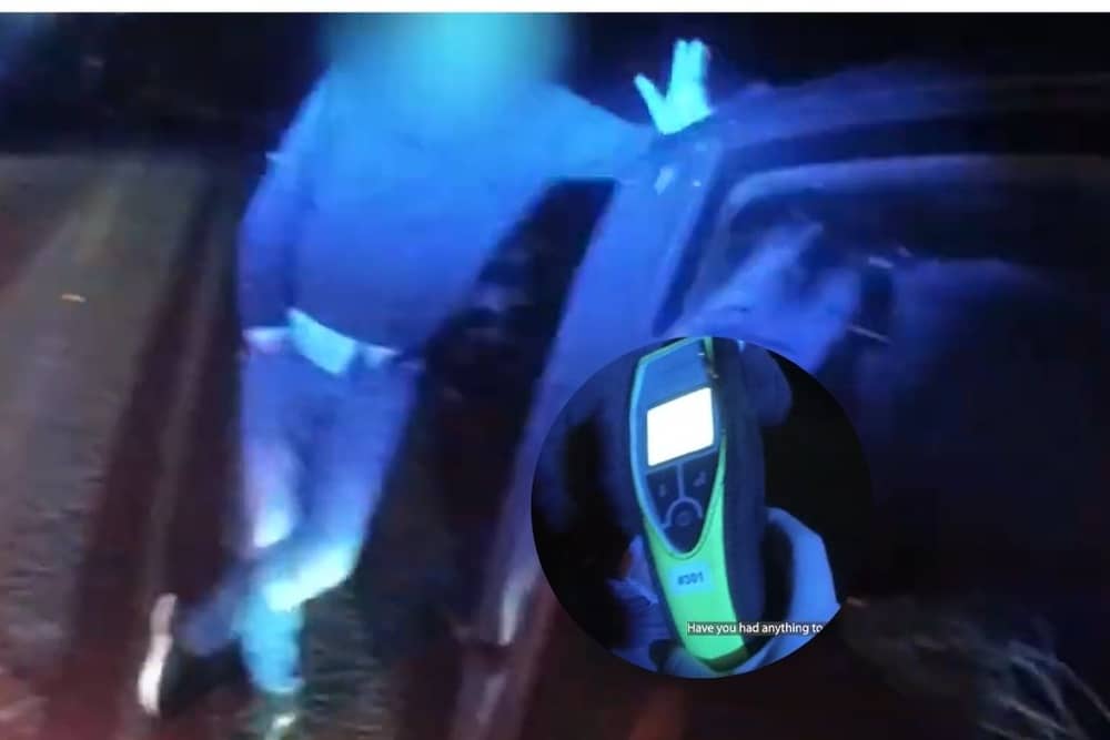 Luke Mills, 44, was almost three times over the legal limit for drink-driving when he crashed into a wall.