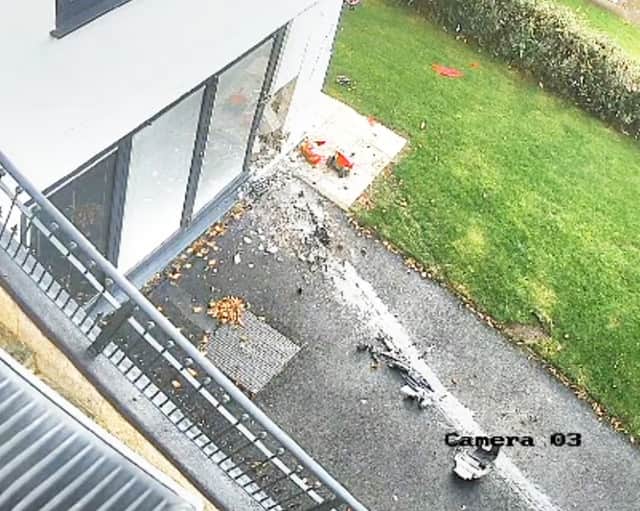Audi driver smashes into home while doing a U-turn