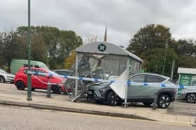 The scene of the crash at Morrisons in Kirkham on Wednesday (October 9)