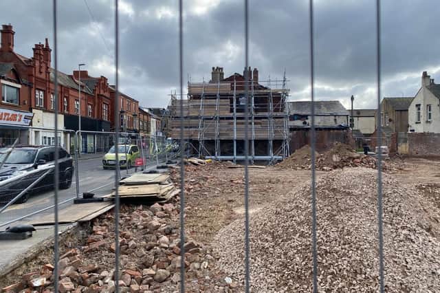 Bulldozers descended on the former Hartes building on the corner of Bond Street and Waterloo Road in South Shore after Blackpool Council instructed the owners of the property to carry out a structural appraisal of its condition, which showed it needed to be demolished.