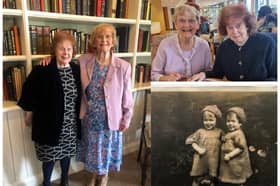 Twins Teresa Harrison (brunette) and Ursula Moon (fair hair) celebrate their 90th birthday on October 17, 2024. 