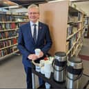 Coun Michael Green at Kingsfold Library