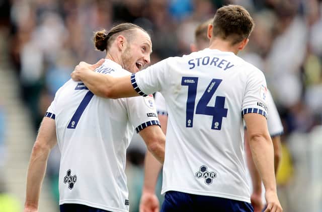Will Keane with Jordan Storey