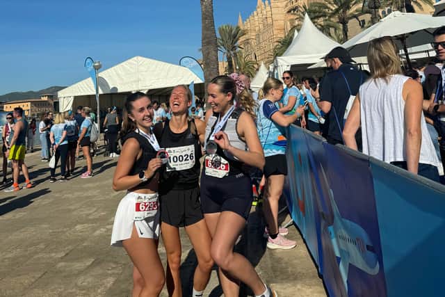 Me with friends after the race had finished. (Photo: Isabella Boneham)