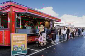 Hundreds made a beeline for the Spud Brothers’ tram over the weekend which had relocated to Manchester for the launch of new jacket potato.
