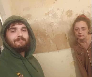 Luke Manwaring and Mary Thompson who reported damp in their home