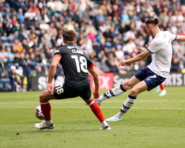Will Keane (R) hasn't played for Preston North End since the end of September. (Photo by Charlotte Tattersall/Getty Images)