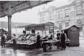 Fish Market, Preston 1924. William Melling Fish & Rabbit Salesman