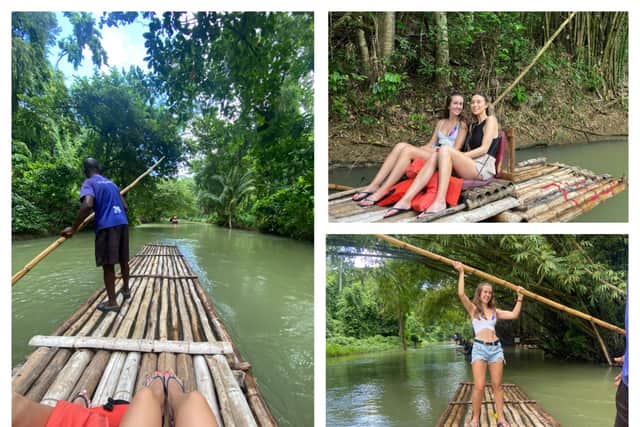 Bamboo Rafting on Martha Brae River in Jamaica. (Photo: Isabella Boneham)