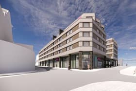 Updated artist's impressions of the proposed hotel opposite the Winter Gardens