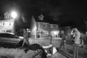 Officers want to speak to these men following a burglary on Barons Way in Lower Darwen