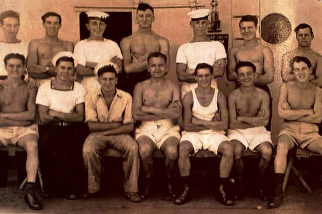 Ron is on the back row, far right. Pictured in Sydney, 1945.