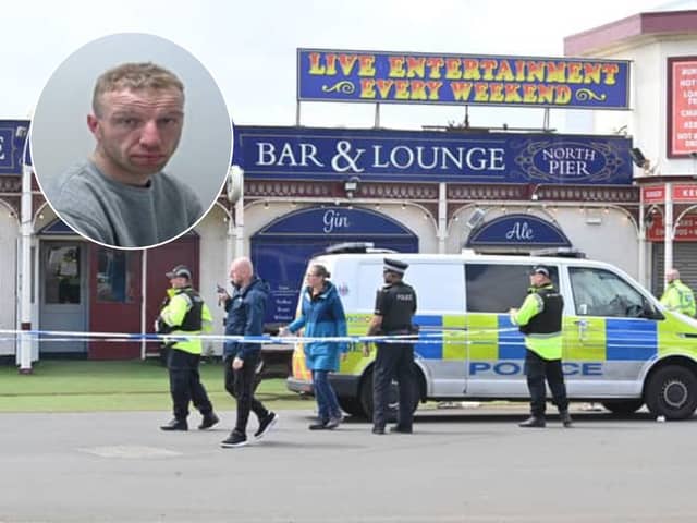 Stefan Taylor threatened to jump off a pier in Blackpool after stabbing a man in the resort
