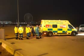 HM Coastguard Fleetwood attended reports of a person in trouble in the sea
