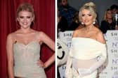 Blackpool actress Lucy Fallon in 2015 (left) and 2024 (right). Credit: Getty