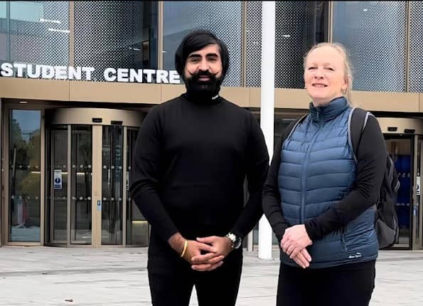 Shaz Malik and Prof Joanne Westwood of UCLan