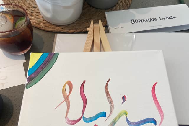 Calligraphy Workshop at Mercure Dubai Deira hotel. (Photo: Isabella Boneham)