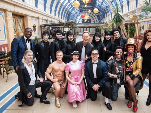 The cast of Rocky Horror Show at the Winter Gardens in Blackpool