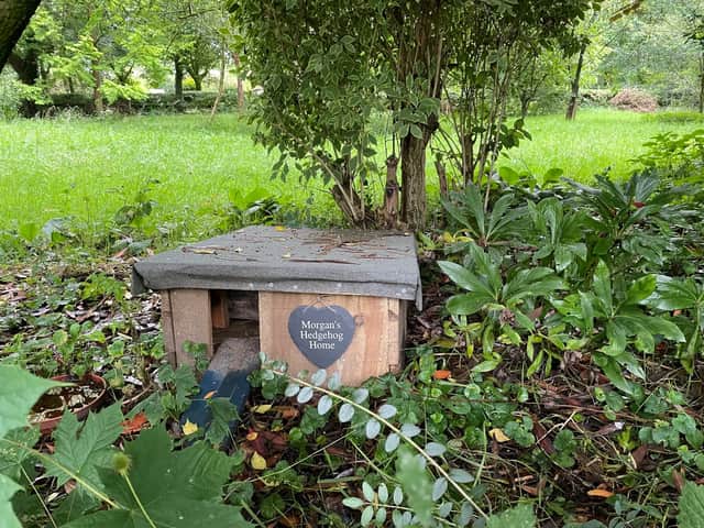 Morgan's hedgehog house at Myerscough College