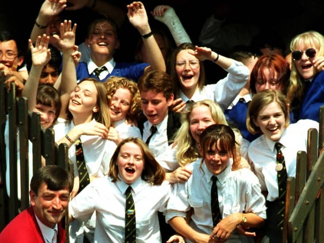 Teacher at Priory High School, Penwortham Mike Lazareth gets his own back for 22 years of torture by bringing his horsebox to school on his last day... in truth he brought the horsebox along to spare his car from dirty tricks