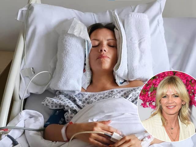 A woman suffering with the same agonising condition as Zoe Ball was left on a blended diet for two years