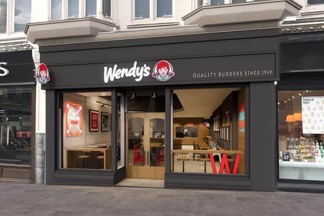 What Blackpool’s new Wendy’s restaurant will look like when it opens on the Promenade near the Tower later this year. The American burger giant has also revealed plans to open next to rival McDonald’s in Friargate, Preston