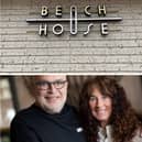 Christmas By The Sea, The Beach House Bar logo and the owners.