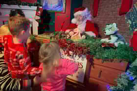 Children meeting Santa at Pleasure Beach Resort Grotto