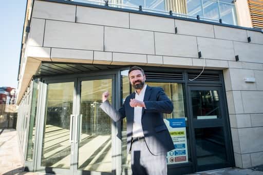Radu Solomon, Centre Manager of Hollywood Bowl Preston, outside the new £2.9m bowling and family entertainment centre, Hollywood Bowl in Preston.