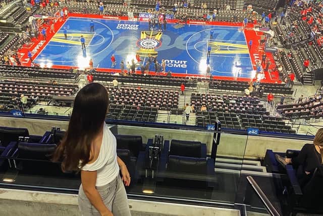 Basketball game at Intuit Dome in Los Angeles. (Photo: Isabella Boneham)