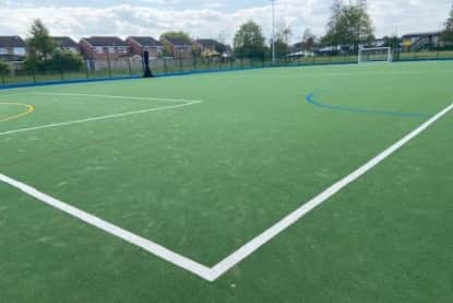 A football pitch affected