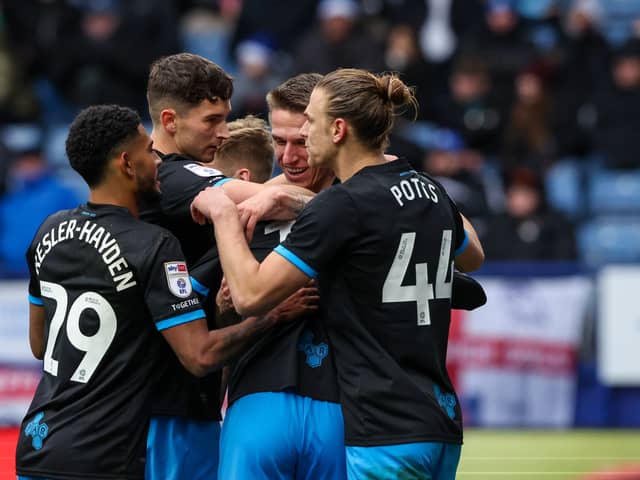 PNE players celebrate