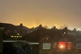 An orange glow was seen in the sky above the National Grid substation at Howick, Penwortham after a power surge caused lights to flicker across Lancashire at around 8.10pm last night (Tuesday, December 23)