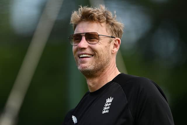 Preston born star Freddie Flintoff smiled in new photos released followung from his Top Gear crash injuries. The photos of Freddie were captured ahead of an English Cricket Team’s nets training session at Sophia Gardens in Cardiff 