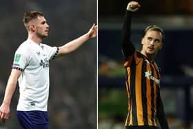 Liam Lindsay (L) and Liam Millar (R) were teammates at Preston North End last season. Neither player will be on the pitch due to injury and suspension. (Image: Matt McNulty and Andrew Redington/Getty Images)
