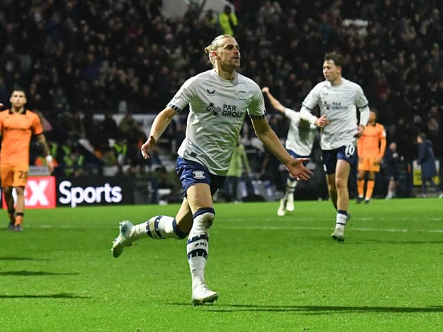 Preston North End's Brad Potts celebrates