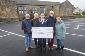 Ribble Valley deputy mayor Simon O’Rourke, with (from the left) ABC committee members Derek Harwood, Peter Butterfield, chairman Niall Macfarlane and Aighton, Bailey and Chaigley parish council chairman Margaret Carrington.
