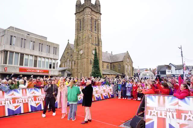 Judges Simon Cowell, Amanda Holden, Alesha Dixon and Bruno Tonioli, arriving for Britain's Got Talent auditions at the Winter Gardens Blackpool in January.