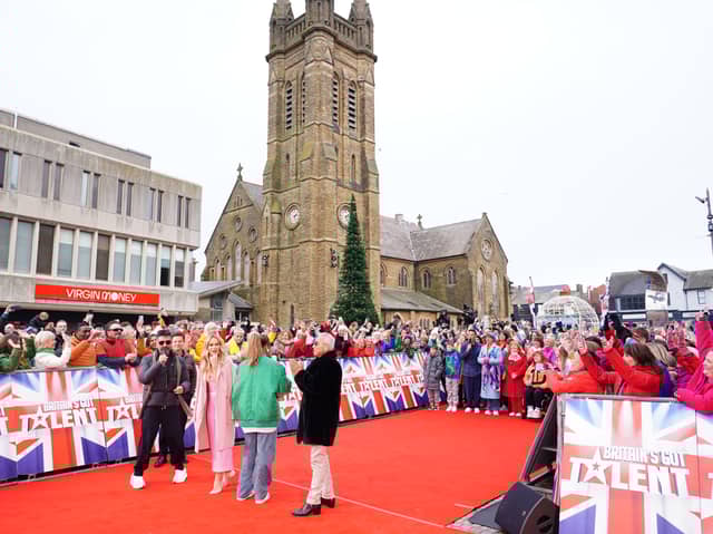 Judges Simon Cowell, Amanda Holden, Alesha Dixon and Bruno Tonioli, arriving for Britain's Got Talent auditions at the Winter Gardens Blackpool in January.