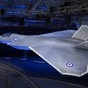 Computer generated image (CGI) issued by BAE Systems of the latest concept model of the UK's next generation combat aircraft, the Tempest. 