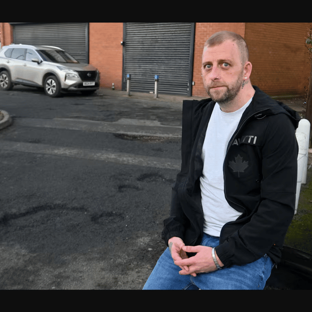 Ben Day, whose brand new car received around £1,900 worth of damage when it hit a pothole in Halesowen. Photo: Steve Leath