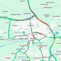 Heavy traffic on the M6 and M55 following a crash near Preston