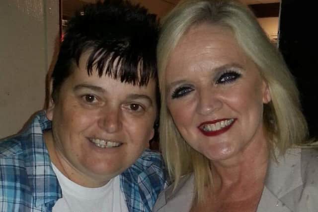 Gail Jones with Linda Nolan at a previous meeting. Gail said, "Linda literally saved my life. I didn't want to be here at times, but she kept me going and reminded me what I have to live for. She was funny, she was strong and inspirational. She was beautiful inside and out."