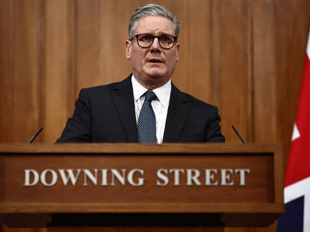 Prime Minister Sir Keir Starmer delivers a statement at 10 Downing Street in London, after the Government announced an inquiry into how the state failed to identify the risk posed by Axel Rudakubana