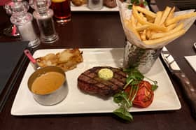 Steak and chips from Miller & Carter