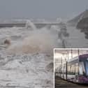 Blackpool's trams have been suspended due to Storm Éowyn